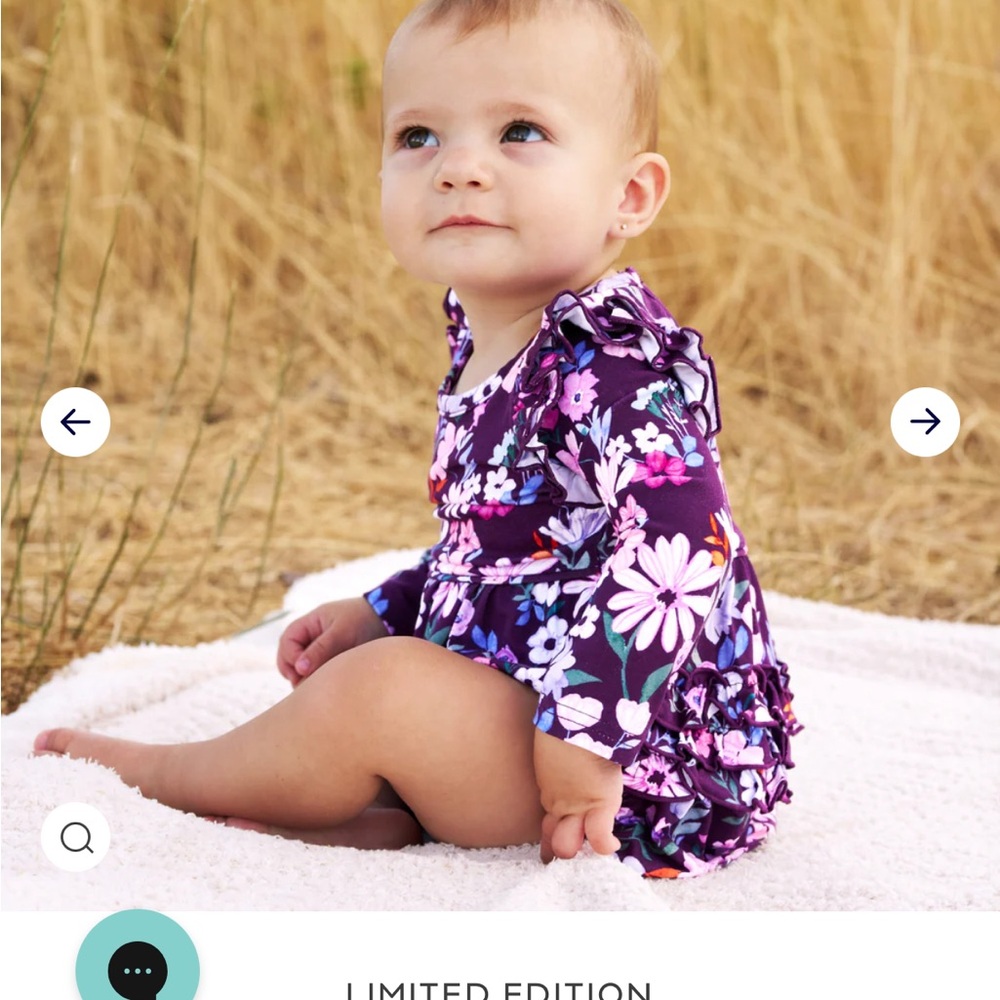 Little Sleepies Violet Meadow Bubble Romper